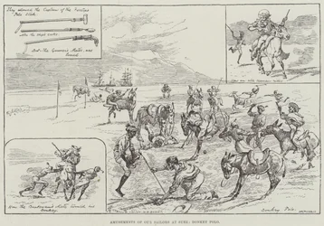 Vergnügungen unserer Matrosen in Suez, Esel-Polo